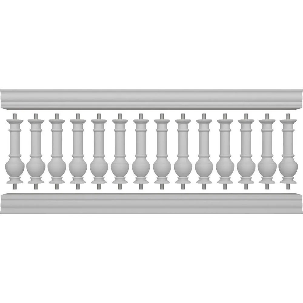 Ekena Millwork Fiberthane York Balustrade 84 in. L x 32 in. H Fiberglass Railing Kit, photo 5 of 6