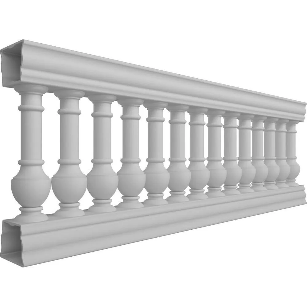 Ekena Millwork Fiberthane York Balustrade 84 in. L x 32 in. H Fiberglass Railing Kit, photo 3 of 6