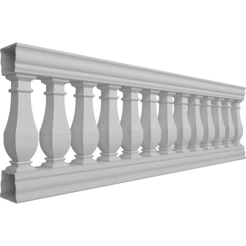 Ekena Millwork Fiberthane Arcadian Balustrade 96 in. L x 32 in. H Fiberglass Railing Kit, photo 3 of 6