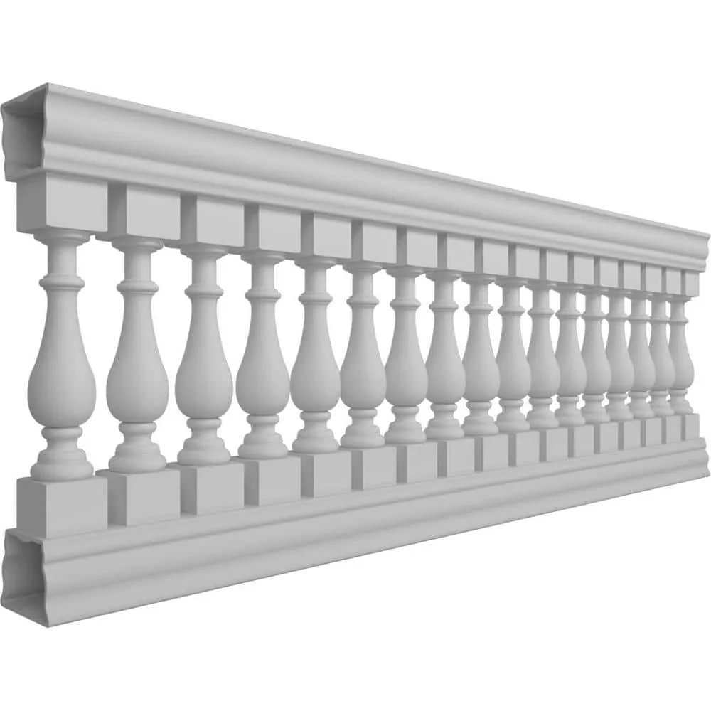 Ekena Millwork Fiberthane Traditional Balustrade 96 in. L x 37 in. H Fiberglass Railing Kit, photo 3 of 6
