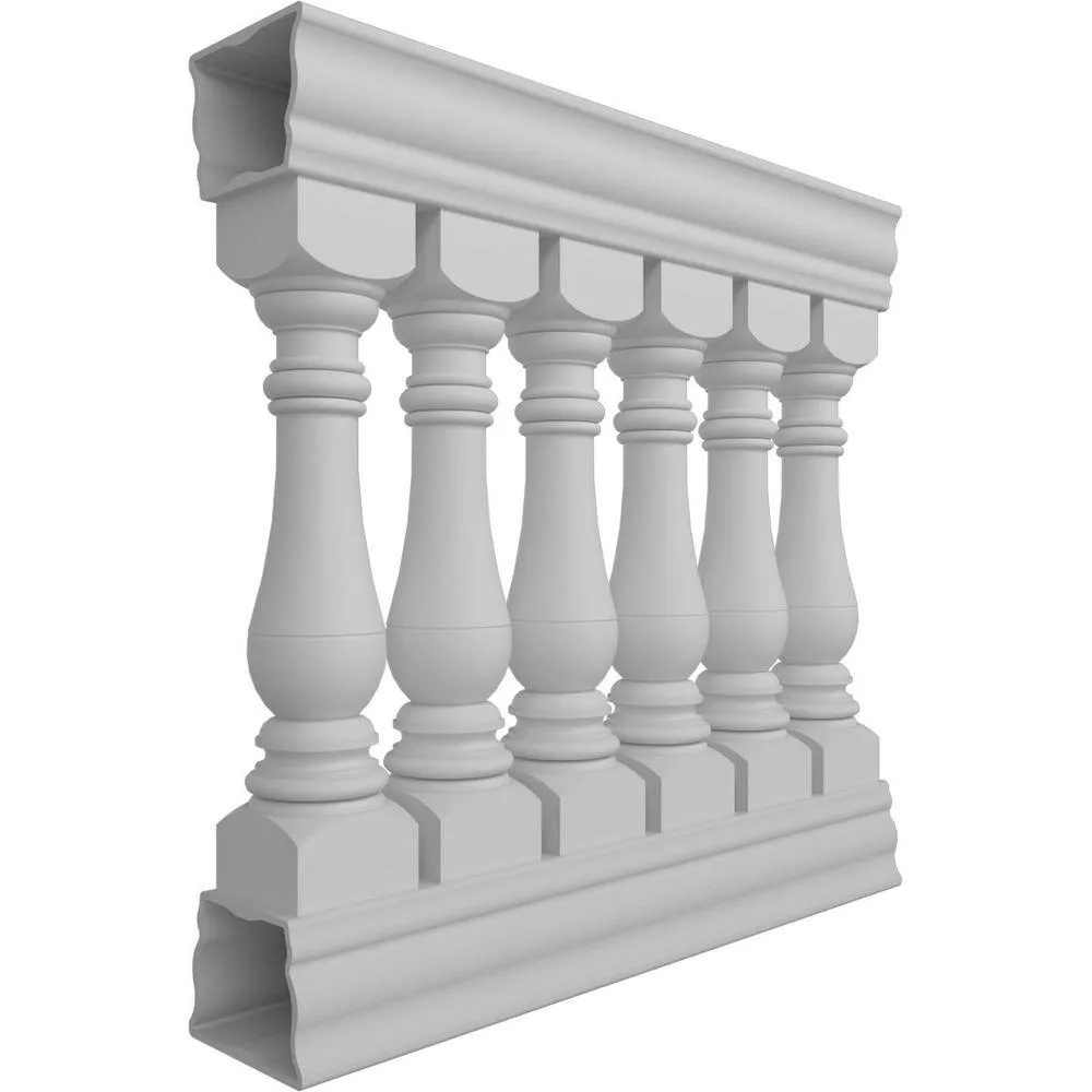 Ekena Millwork Fiberthane Bradford Balustrade 36 in. L x 38 in. H Fiberglass Railing Kit, photo 3 of 6