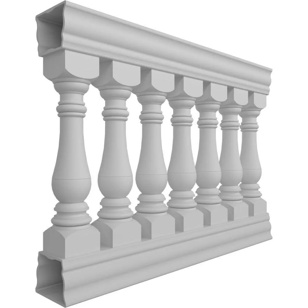 Ekena Millwork Fiberthane Bradford Balustrade 48 in. L x 38 in. H Fiberglass Railing Kit, photo 3 of 6