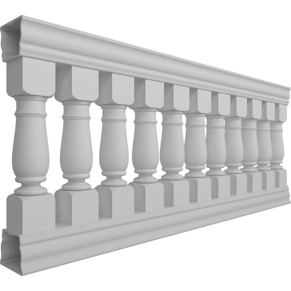 Ekena Millwork Fiberthane Oxford Balustrade 84 in. L x 38 in. H Fiberglass Railing Kit, photo 3 of 6