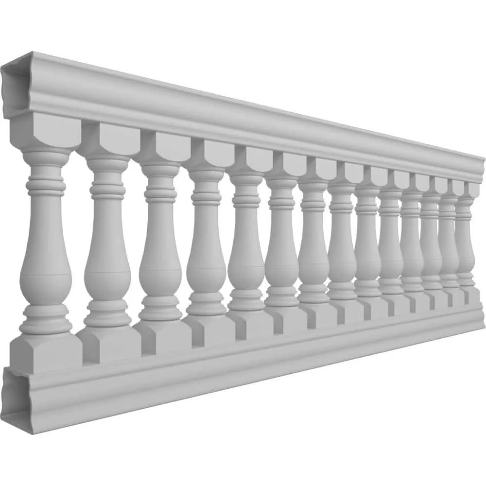 Ekena Millwork Fiberthane Bradford Balustrade 96 in. L x 38 in. H Fiberglass Railing Kit, photo 3 of 6