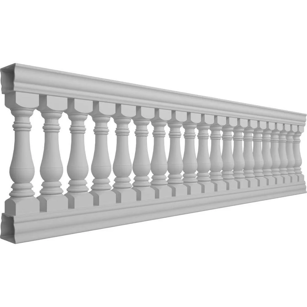 Ekena Millwork Fiberthane Bradford Balustrade 132 in. L x 38 in. H Fiberglass Railing Kit, photo 3 of 6