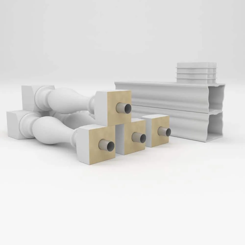 Ekena Millwork Fiberthane Legacy Balustrade 24 in. L x 40 in. H Fiberglass Railing Kit, photo 6 of 6