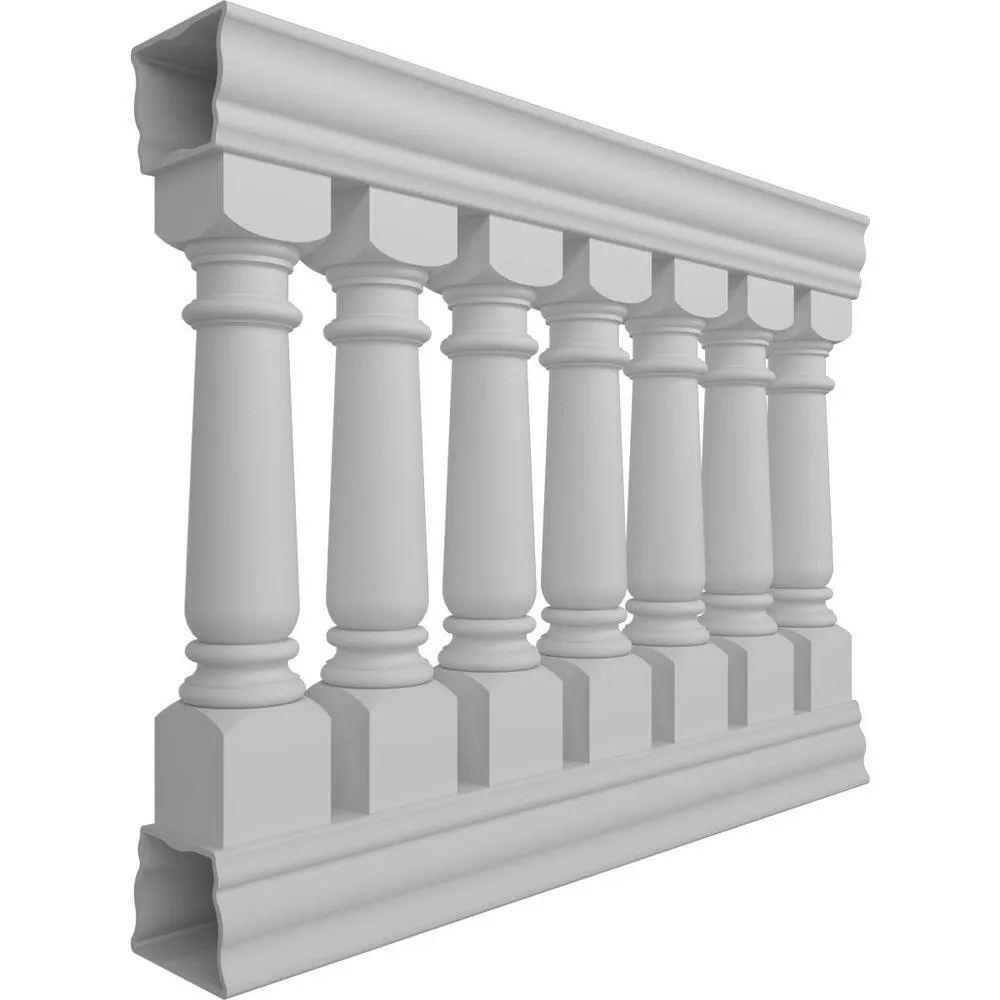 Ekena Millwork Fiberthane Wellington Balustrade 48 in. L x 40 in. H Fiberglass Railing Kit, photo 3 of 6