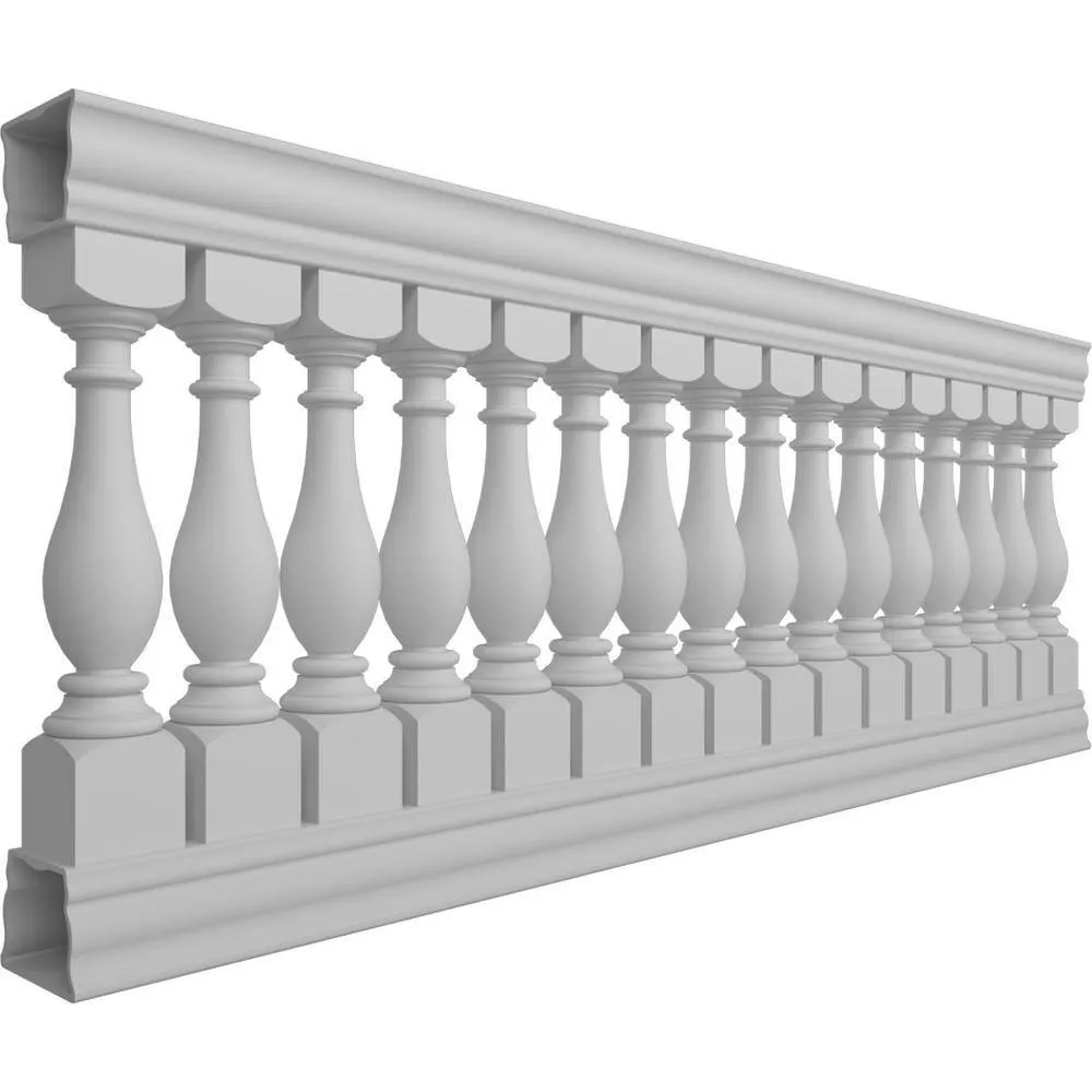 Ekena Millwork Fiberthane Legacy Balustrade 96 in. L x 40 in. H Fiberglass Railing Kit, photo 3 of 6
