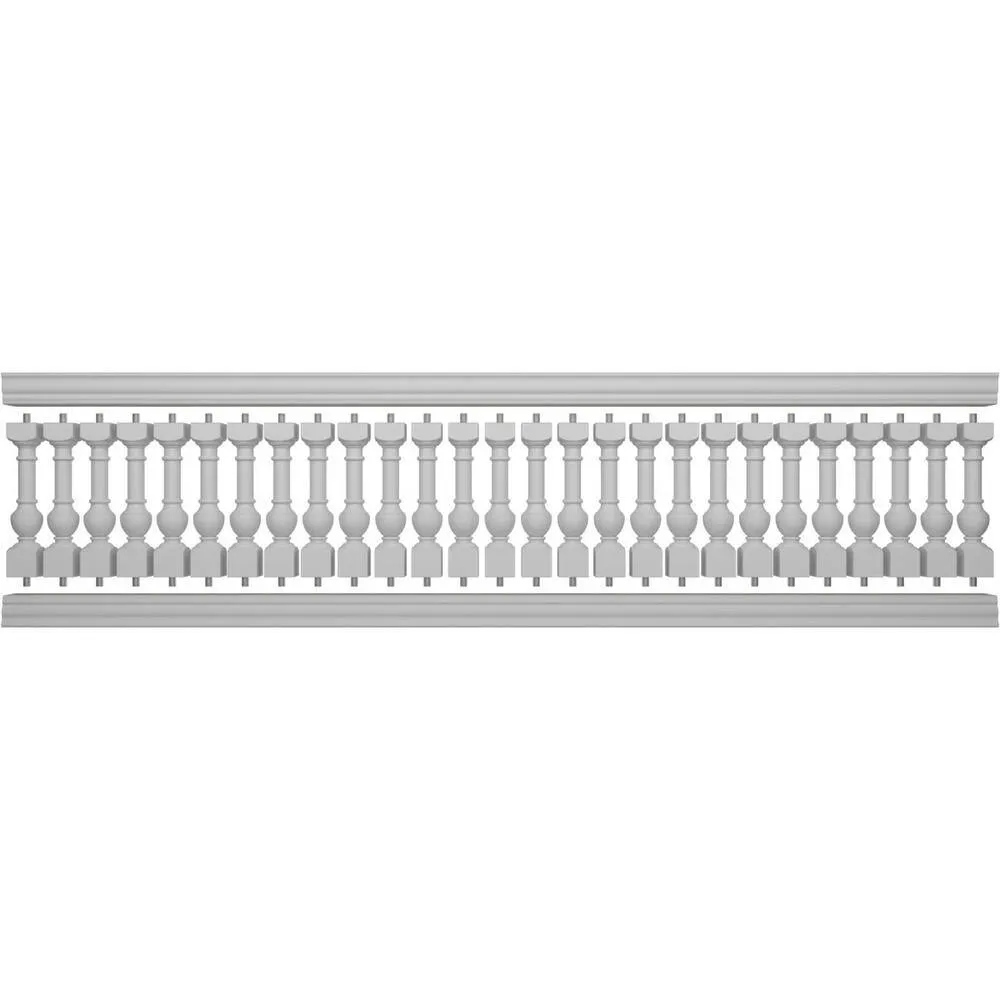 Ekena Millwork Fiberthane York Balustrade 168 in. L x 40 in. H Fiberglass Railing Kit, photo 5 of 6