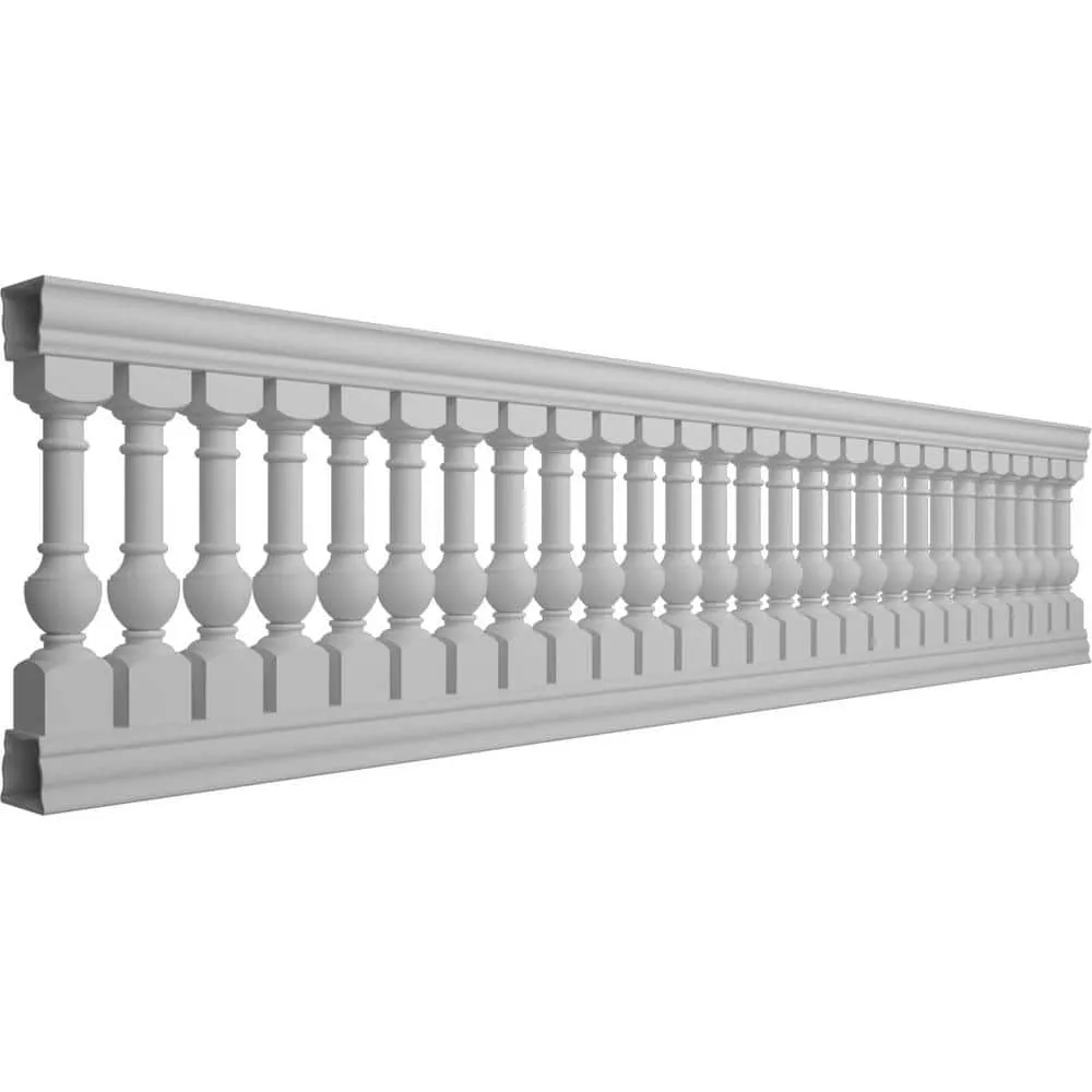 Ekena Millwork Fiberthane York Balustrade 168 in. L x 40 in. H Fiberglass Railing Kit, photo 3 of 6
