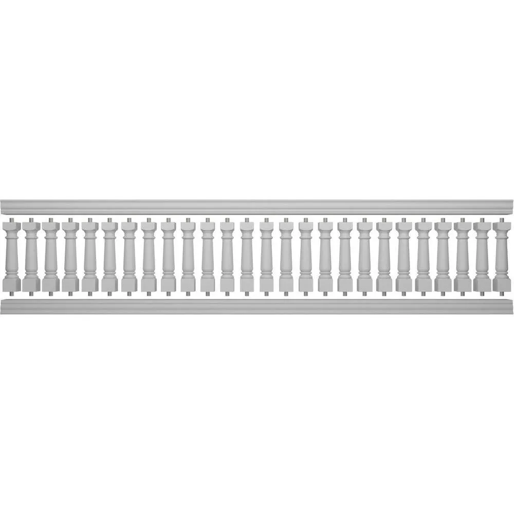 Ekena Millwork Fiberthane Wellington Balustrade 192 in. L x 40 in. H Fiberglass Railing Kit, photo 5 of 6