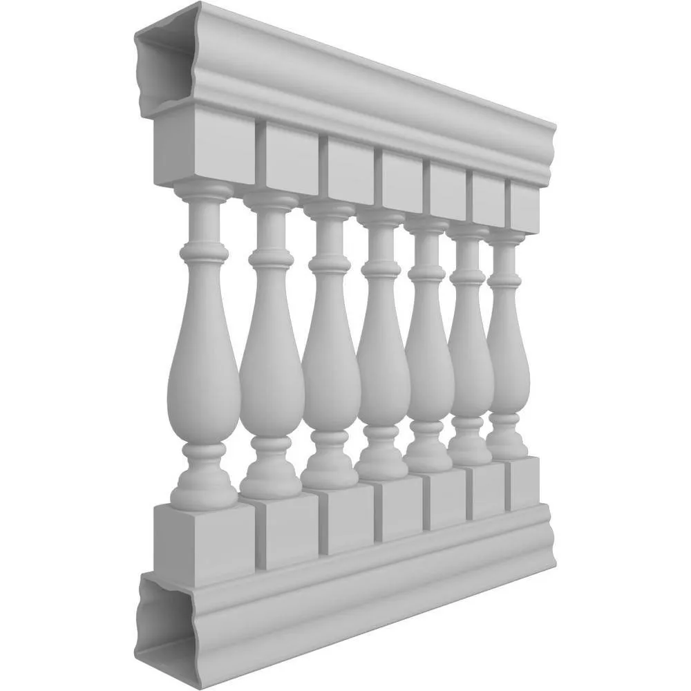 Ekena Millwork Fiberthane Traditional Balustrade 36 in. L x 41 in. H Fiberglass Railing Kit, photo 3 of 6