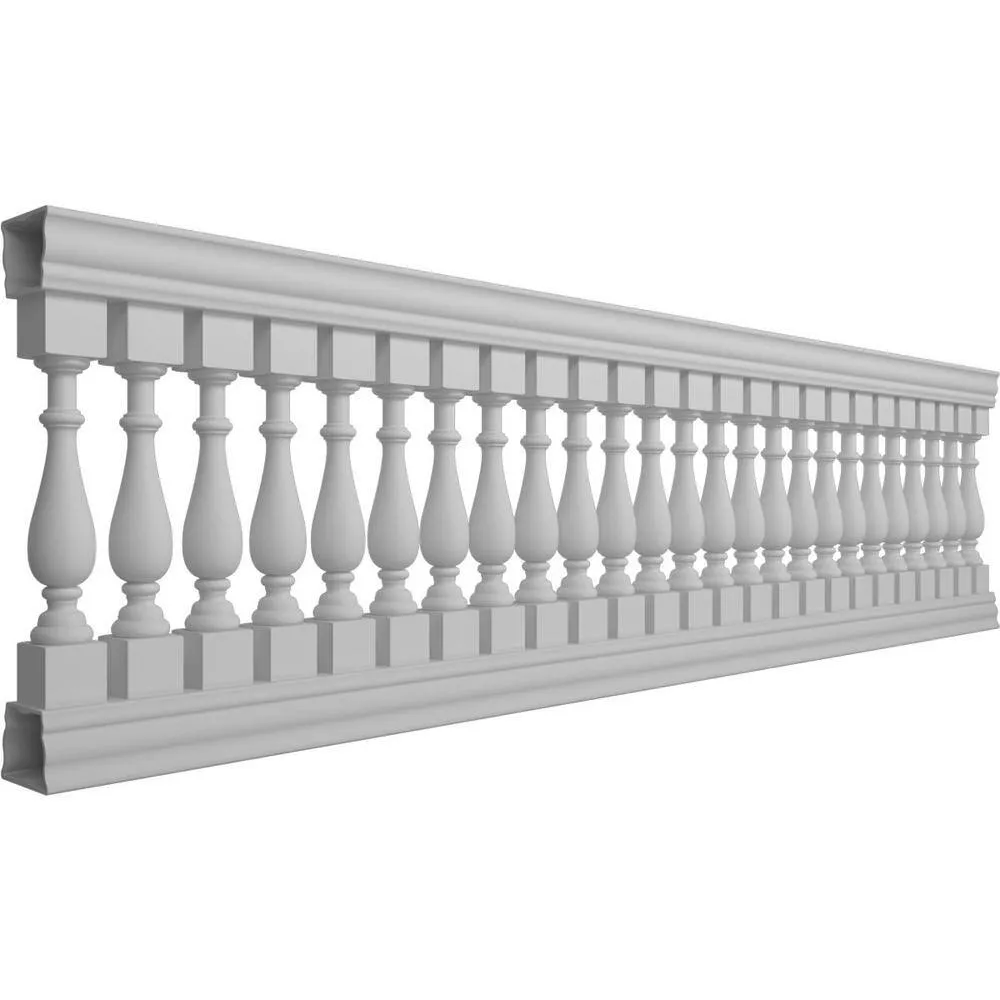 Ekena Millwork Fiberthane Traditional Balustrade 144 in. L x 41 in. H Fiberglass Railing Kit, photo 3 of 6