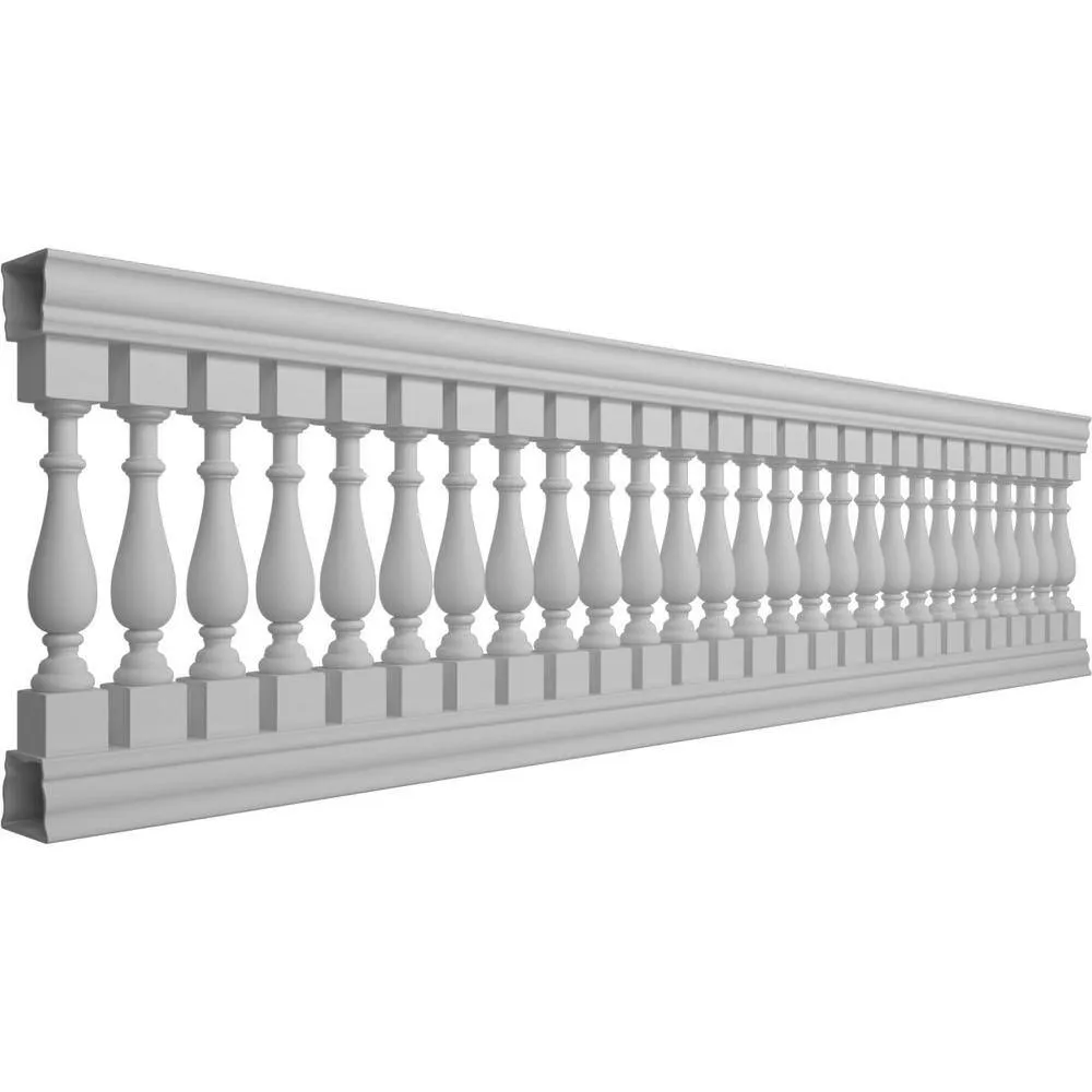 Ekena Millwork Fiberthane Traditional Balustrade 156 in. L x 41 in. H Fiberglass Railing Kit, photo 3 of 6