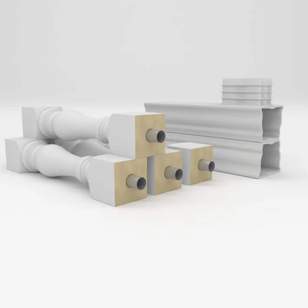 Ekena Millwork Fiberthane Bradford Balustrade 24 in. L x 42 in. H Fiberglass Railing Kit, photo 6 of 6
