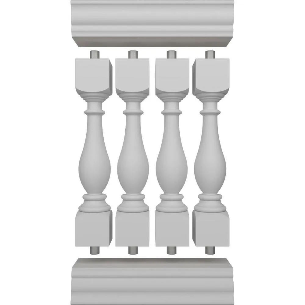 Ekena Millwork Fiberthane Legacy Balustrade 24 in. L x 42 in. H Fiberglass Railing Kit, photo 5 of 6