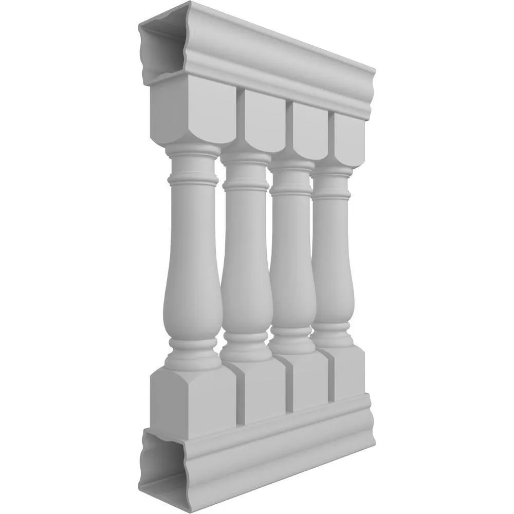Ekena Millwork Fiberthane Oxford Balustrade 24 in. L x 42 in. H Fiberglass Railing Kit, photo 3 of 6