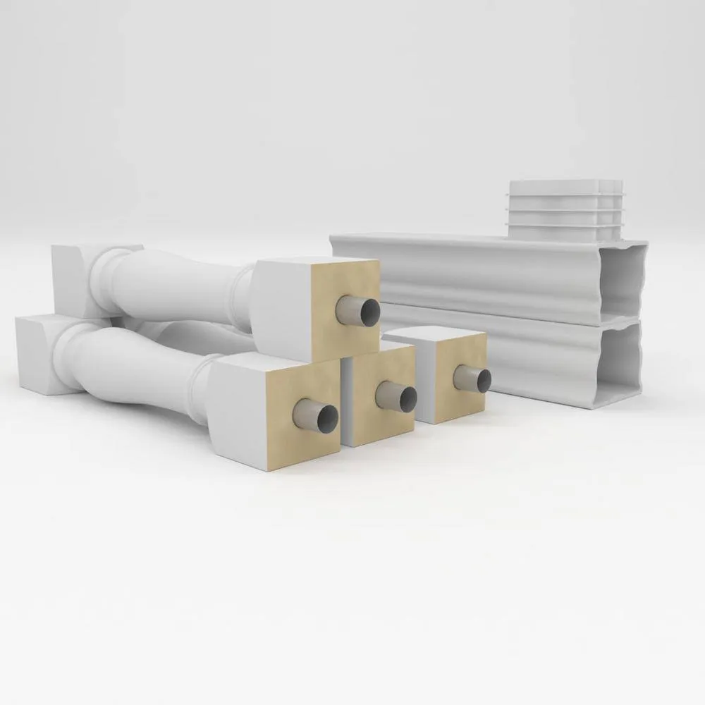 Ekena Millwork Fiberthane Oxford Balustrade 24 in. L x 42 in. H Fiberglass Railing Kit, photo 6 of 6