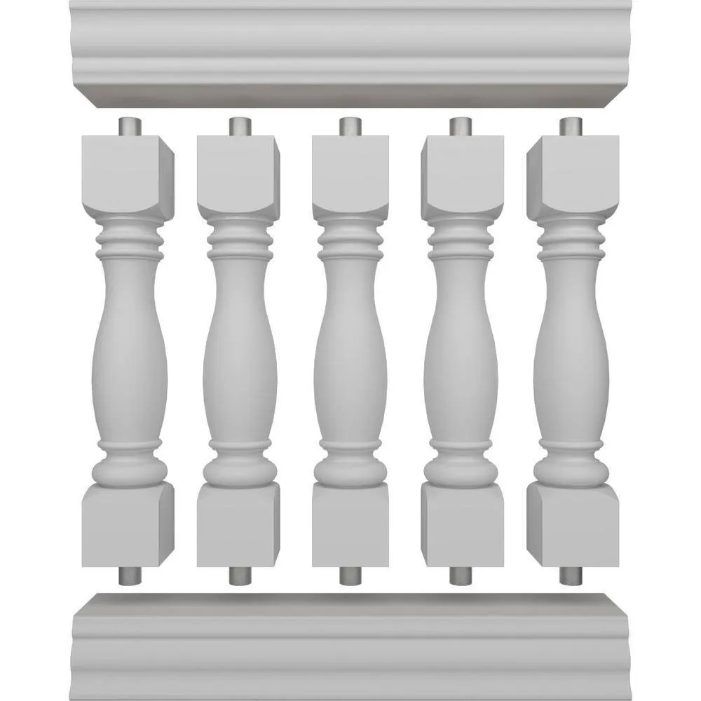 Ekena Millwork Fiberthane Embassy Balustrade 36 in. L x 42 in. H Fiberglass Railing Kit, photo 5 of 6