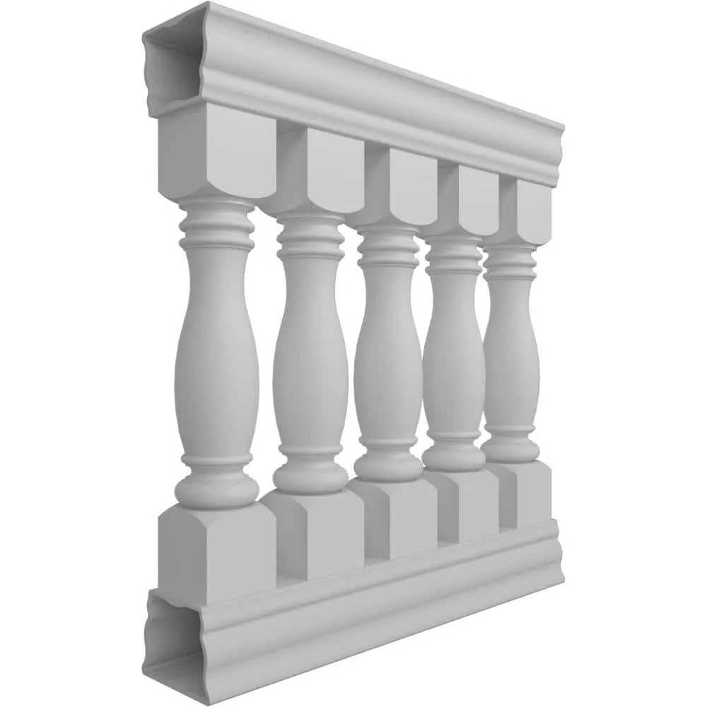 Ekena Millwork Fiberthane Embassy Balustrade 36 in. L x 42 in. H Fiberglass Railing Kit, photo 3 of 6