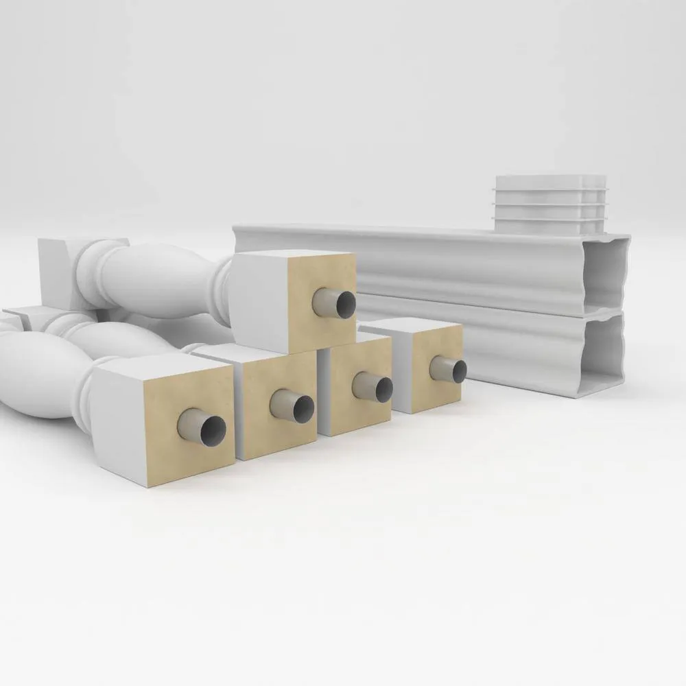 Ekena Millwork Fiberthane Embassy Balustrade 36 in. L x 42 in. H Fiberglass Railing Kit, photo 6 of 6