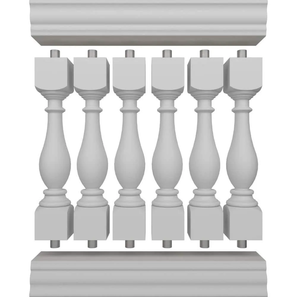 Ekena Millwork Fiberthane Legacy Balustrade 36 in. L x 42 in. H Fiberglass Railing Kit, photo 5 of 6