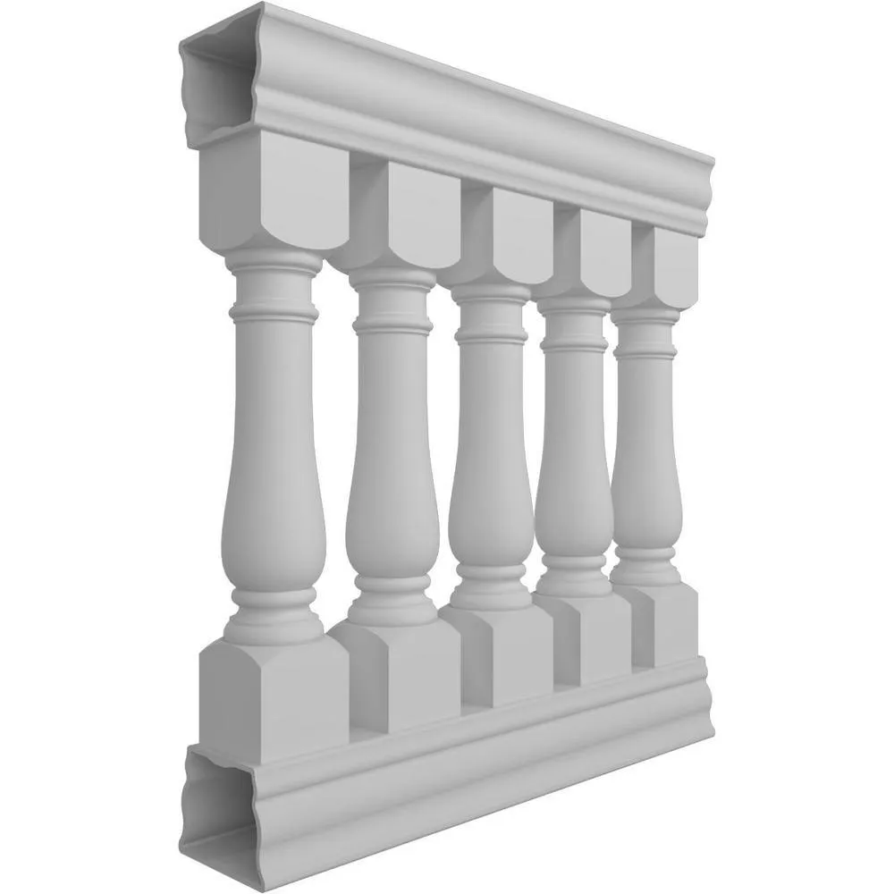 Ekena Millwork Fiberthane Oxford Balustrade 36 in. L x 42 in. H Fiberglass Railing Kit, photo 3 of 6