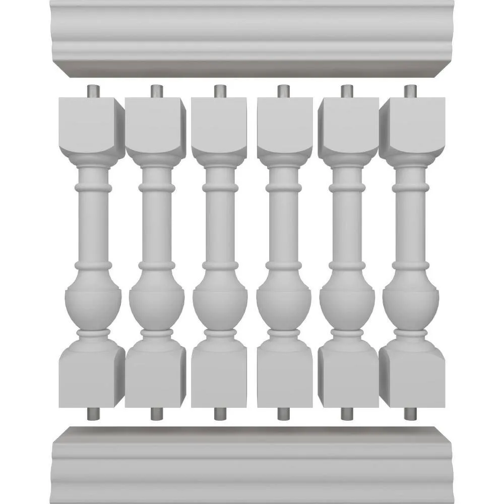 Ekena Millwork Fiberthane York Balustrade 36 in. L x 42 in. H Fiberglass Railing Kit, photo 5 of 6
