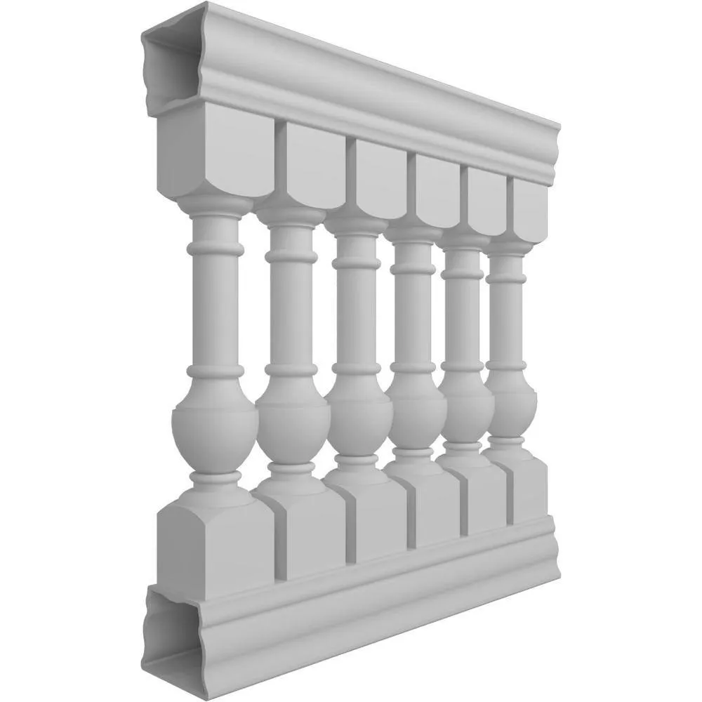 Ekena Millwork Fiberthane York Balustrade 36 in. L x 42 in. H Fiberglass Railing Kit, photo 3 of 6
