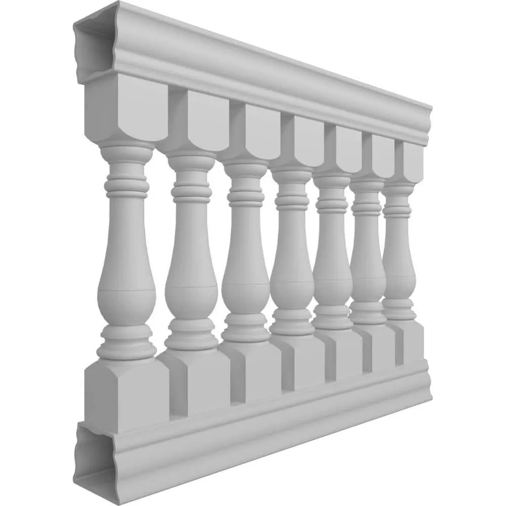 Ekena Millwork Fiberthane Bradford Balustrade 48 in. L x 42 in. H Fiberglass Railing Kit, photo 3 of 6