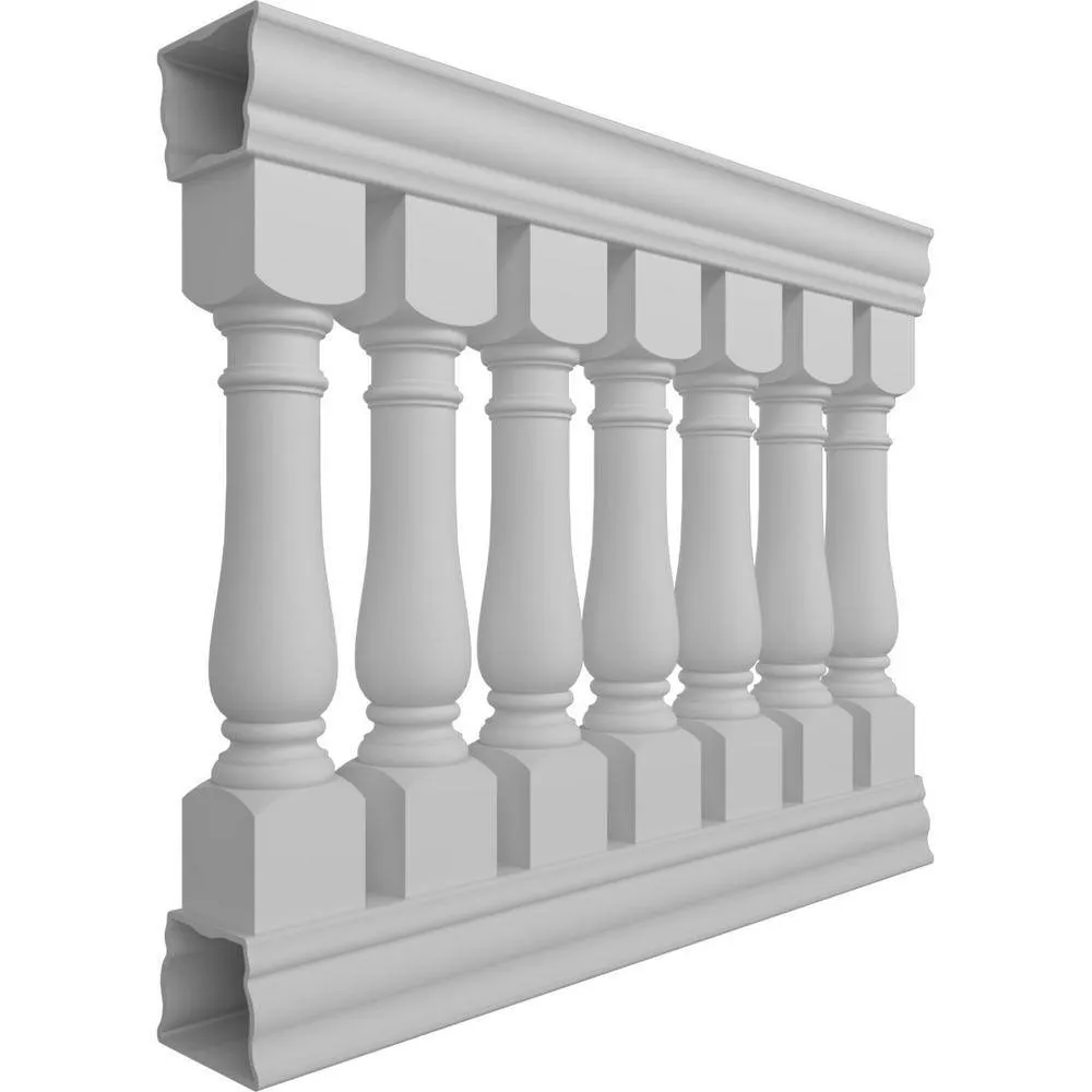 Ekena Millwork Fiberthane Oxford Balustrade 48 in. L x 42 in. H Fiberglass Railing Kit, photo 3 of 6