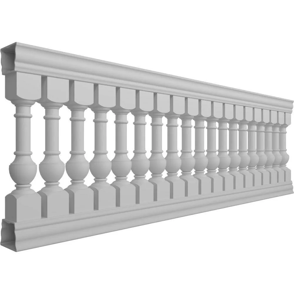Ekena Millwork Fiberthane York Balustrade 120 in. L x 42 in. H Fiberglass Railing Kit, photo 3 of 6