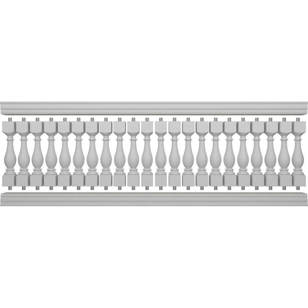 Ekena Millwork Fiberthane Legacy Balustrade 132 in. L x 42 in. H Fiberglass Railing Kit, photo 5 of 6