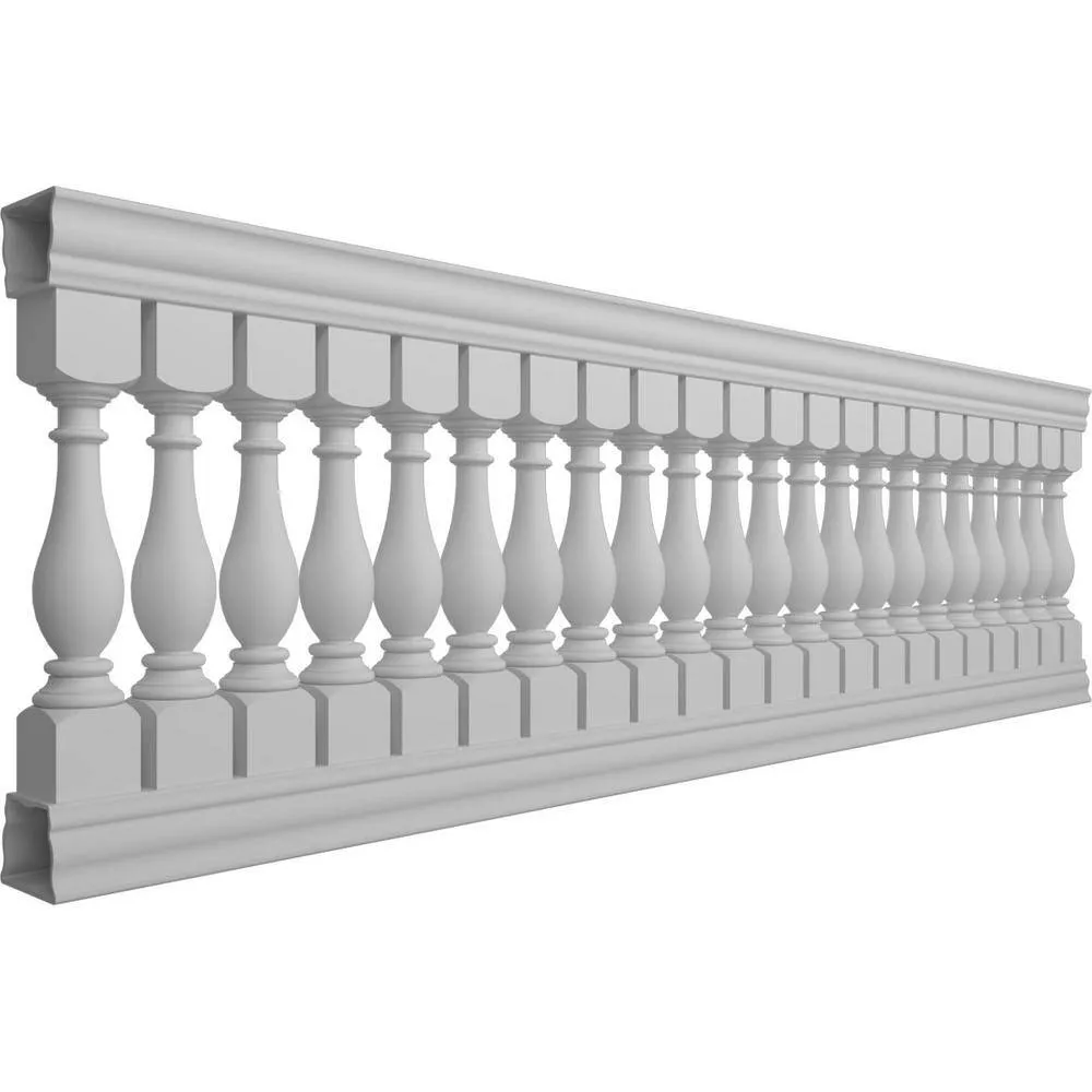Ekena Millwork Fiberthane Legacy Balustrade 132 in. L x 42 in. H Fiberglass Railing Kit, photo 3 of 6