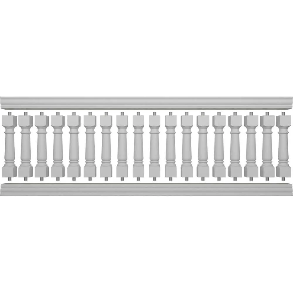 Ekena Millwork Fiberthane Wellington Balustrade 132 in. L x 42 in. H Fiberglass Railing Kit, photo 5 of 6