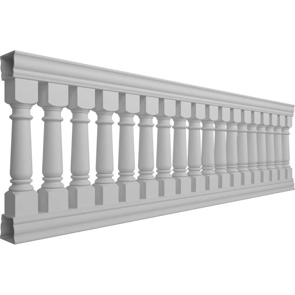 Ekena Millwork Fiberthane Wellington Balustrade 132 in. L x 42 in. H Fiberglass Railing Kit, photo 3 of 6