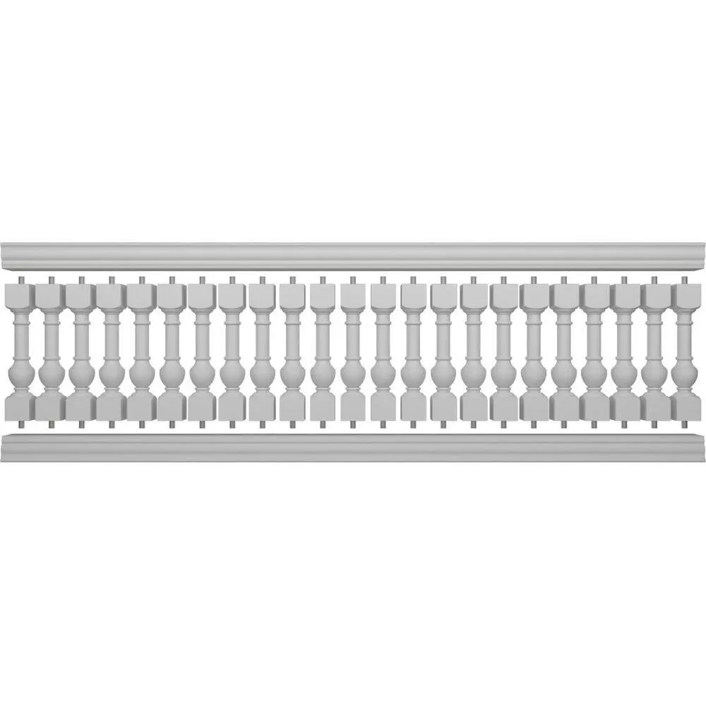 Ekena Millwork Fiberthane York Balustrade 144 in. L x 42 in. H Fiberglass Railing Kit, photo 5 of 6