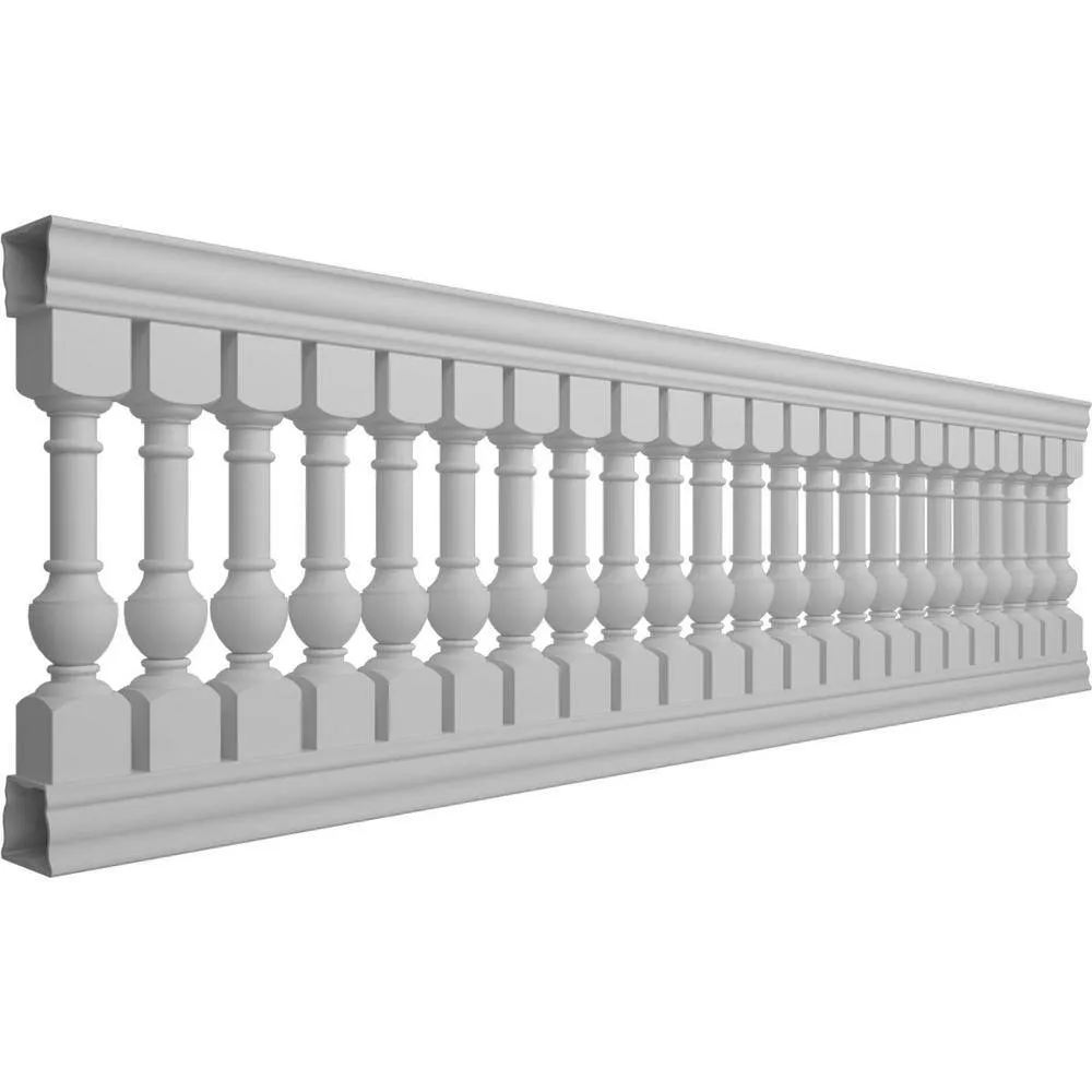 Ekena Millwork Fiberthane York Balustrade 144 in. L x 42 in. H Fiberglass Railing Kit, photo 3 of 6