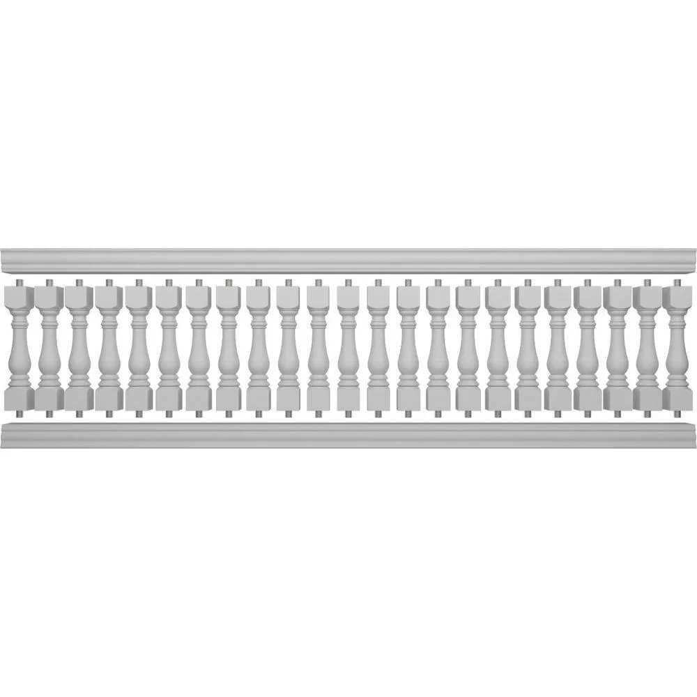 Ekena Millwork Fiberthane Bradford Balustrade 156 in. L x 42 in. H Fiberglass Railing Kit, photo 5 of 6