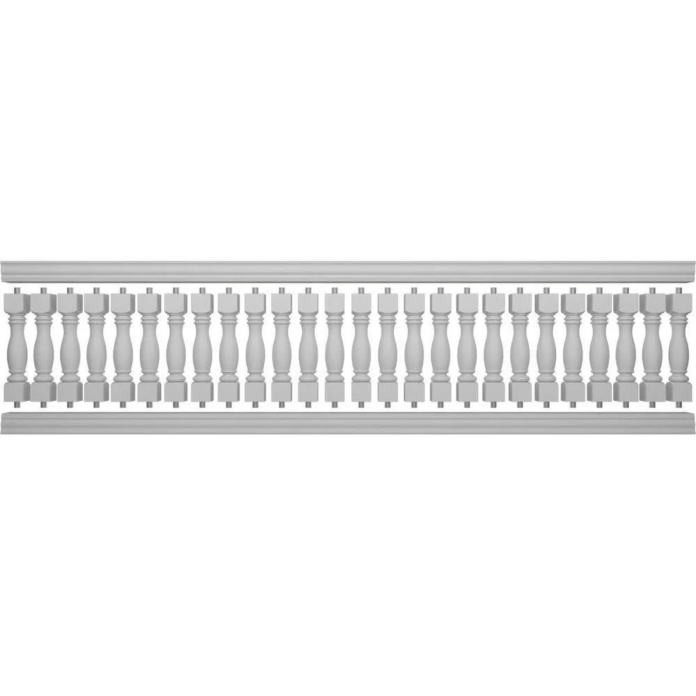 Ekena Millwork Fiberthane Embassy Balustrade 180 in. L x 42 in. H Fiberglass Railing Kit, photo 5 of 6