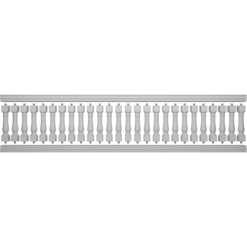Ekena Millwork Fiberthane Oxford Balustrade 192 in. L x 42 in. H Fiberglass Railing Kit, photo 5 of 6