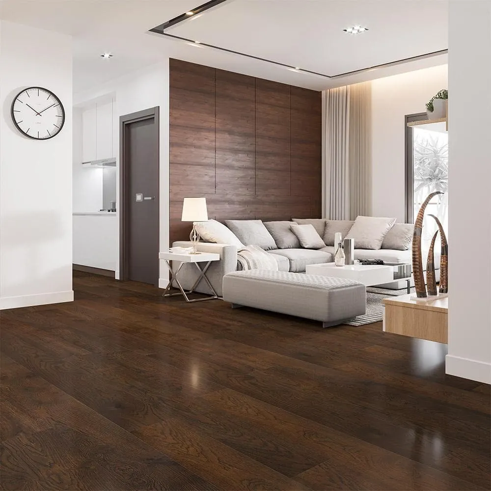 ACQUA FLOORS Eminent Axis 1/4 in. T x 7.5 in. W Click Lock Wire Brushed Engineered Hardwood Flooring (23.32 sq.ft./case), photo 2 of 2