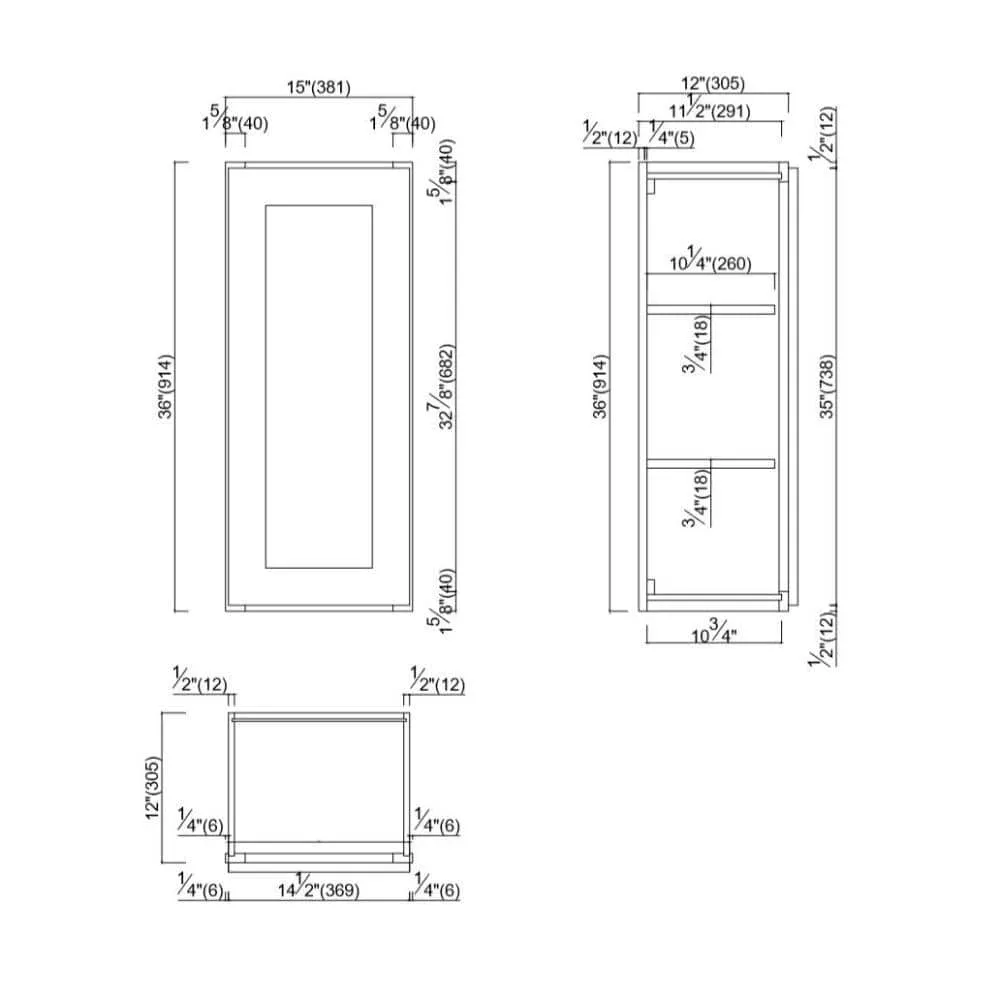 Design House Brookings Solid Wood Ready to Assemble Shaker 15 in. x 36 in. x 12 in. 1 Door Wall Kitchen Cabinet in Espresso, photo 10 of 15