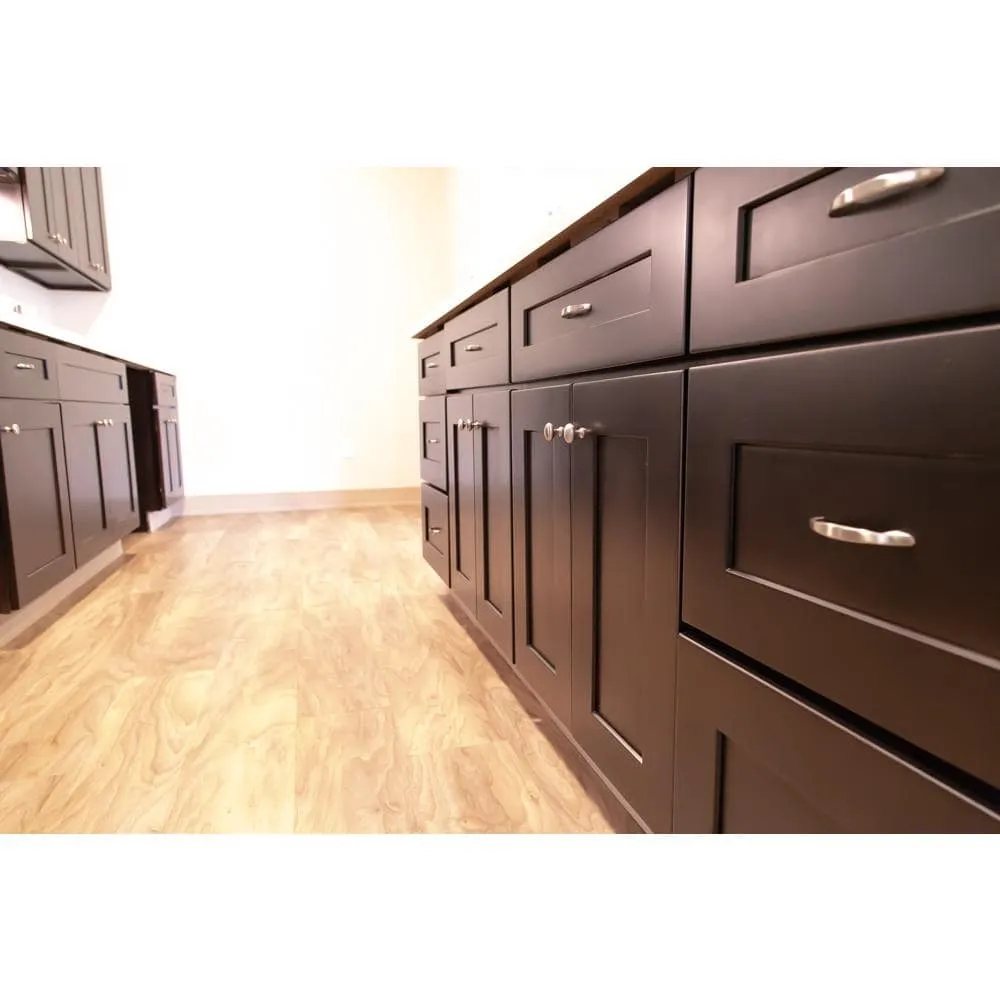 Design House Brookings Solid Wood Ready to Assemble Shaker 24 in. x 34.5 in. x 24 in. 2 Door 1Drawer Base Kitchen Cabinet in Espresso, photo 4 of 15