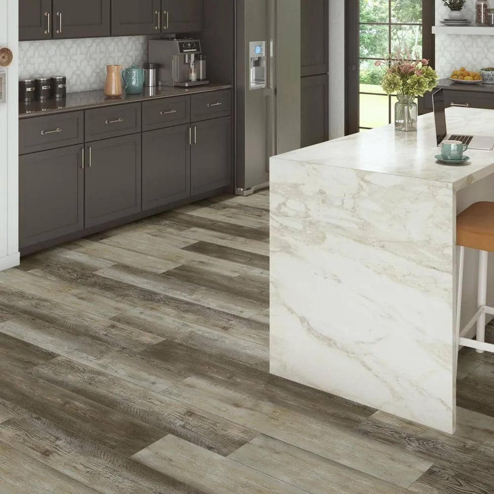 DuraDecor Classy Chic Espresso Lane 12 MIL x 7 in. x 48 in. Glue Down Waterproof Luxury Vinyl Plank (51.33 sq. ft./Ctn), photo 2 of 4
