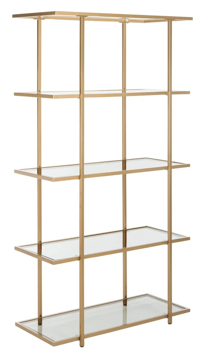 Safavieh Francis Gold/Clear Metal Etagere, 40 x 18 x 72 in, photo 3 of 3