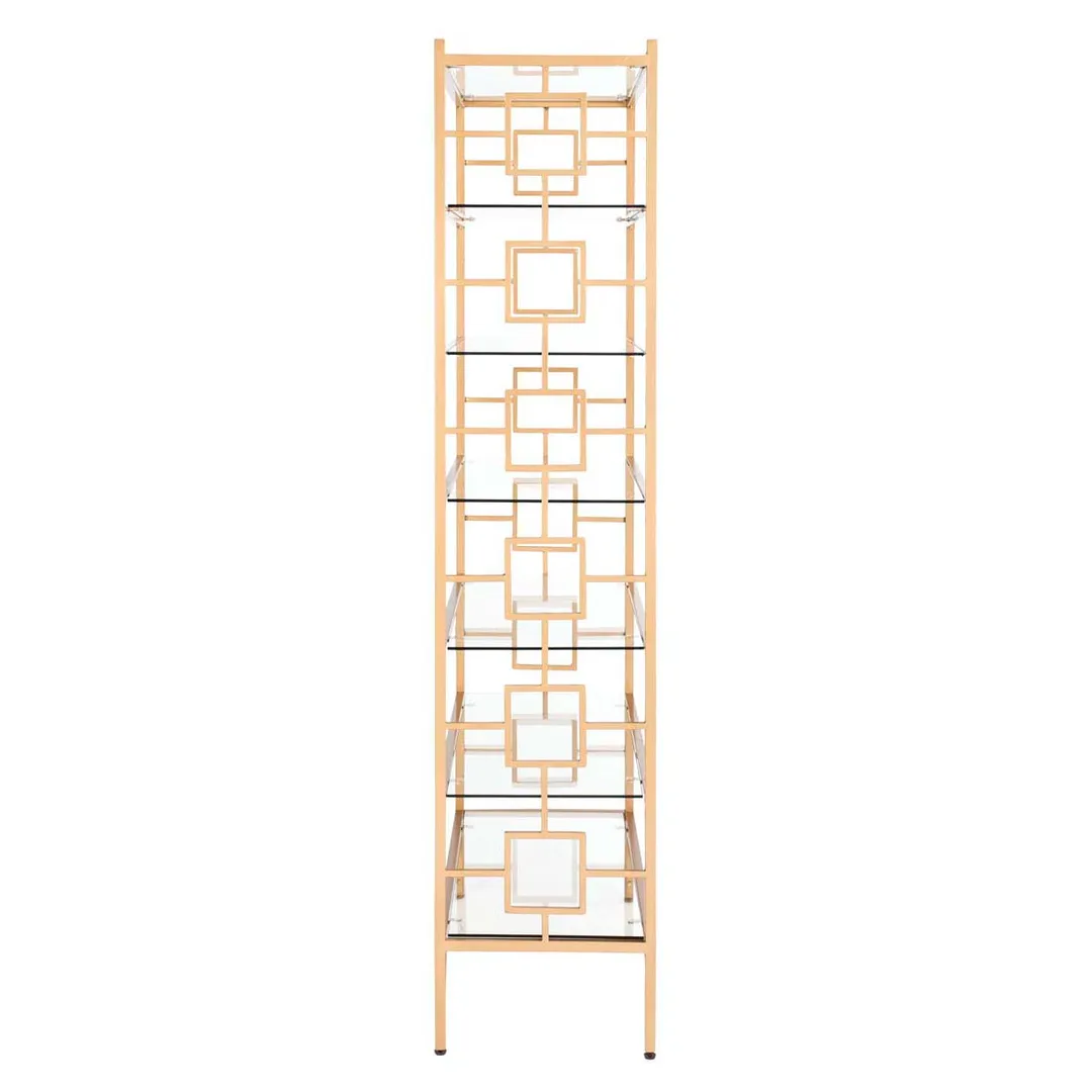 Safavieh Brooklyn Gold/Clear Metal Etagere, 7-Tier, 36 x 16 x 72 in., photo 3 of 6