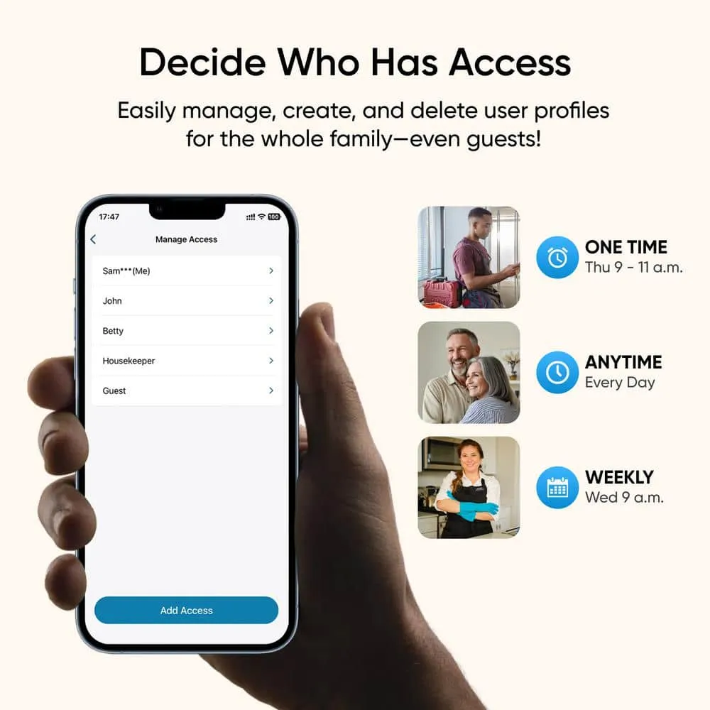 eufy Security E330 Black Video Smart Lock WiFi 3-in-1 Camera, Doorbell, and Fingerprint Keyless Entry Door Lock with Built-In Chime, photo 8 of 11