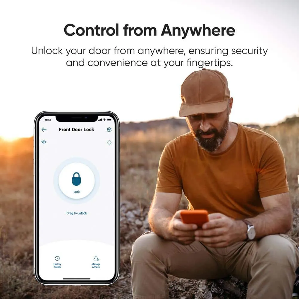 eufy Security C210 Black Smart Lock Wi-Fi with 5-in-1 Ways to Unlock by Mobile App, Keypad, Key, Apple Watch and Smart Assistants, photo 3 of 12