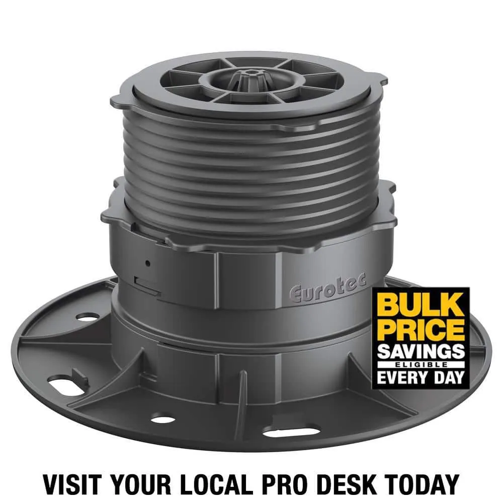 Eurotec Deck Support Plastic Adjustable Pedestal SL (Self leveling - Head) PRO L (10-Pieces/Package), photo 2 of 5